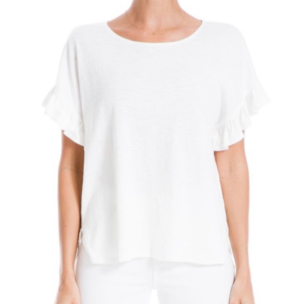 MAX STUDIO
Ruffled Short-Sleeve Top
WHITE , S